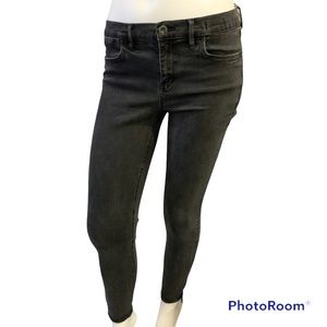 Madewell Black Frost Skinny Skinny Ankle Zip Denim Jeans - Size 30